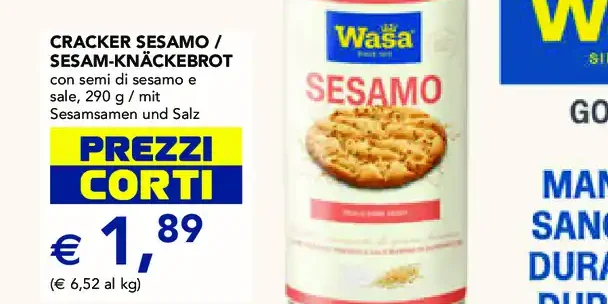 Cracker sesamo Wasa