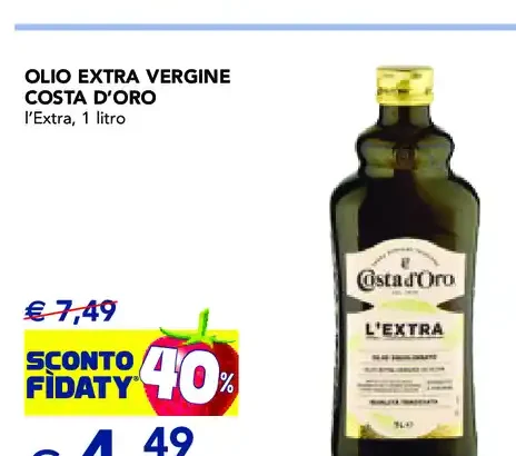 Olio extra vergine di oliva Costa d'Oro