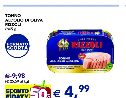 Tonno all'olio di oliva Rizzoli