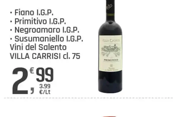 Vini del Salento Villa Carrisi