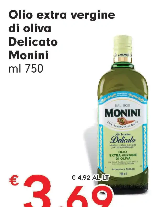 Olio extra vergine di oliva Delicato