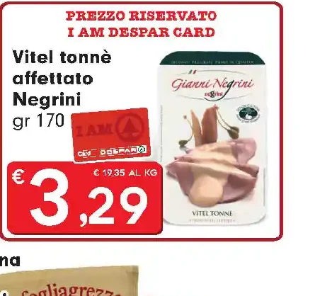 Vitello tonnè affettato