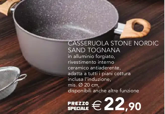 Casseruola Stone Nordic Sand Tognana