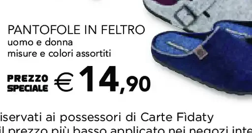 Pantofola in feltro