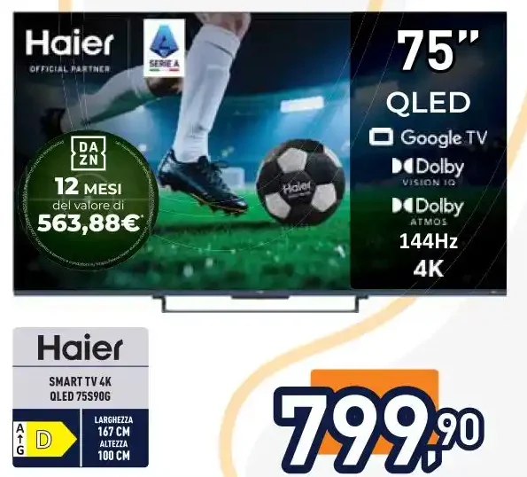 Haier Smart TV 4K OLED 75S90G