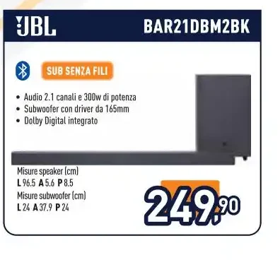 JBL BAR21DBM2BK soundbar