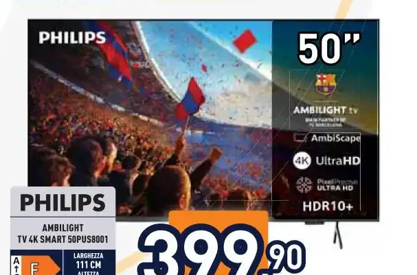 Philips Ambilight TV 4K Smart 50PUS801