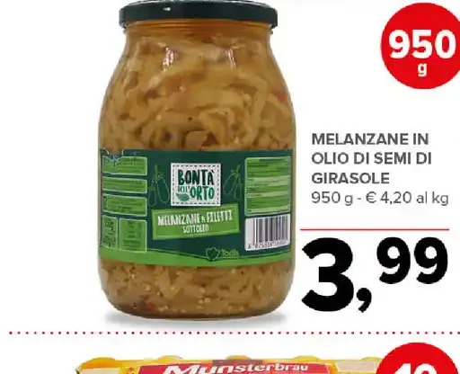 Melanzane in olio di semi di girasole