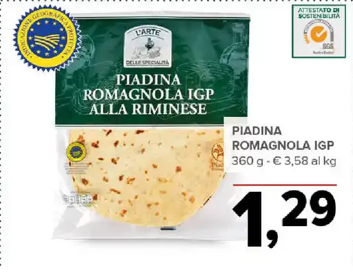 Piadina romagnola IGP