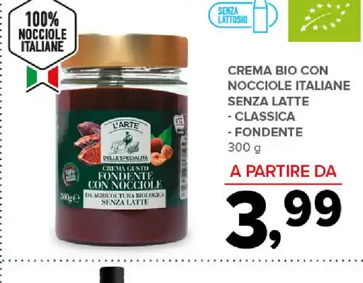 Crema bio di nocciole italiane
