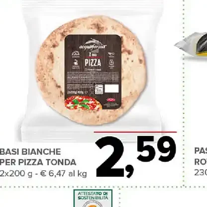 Basi bianche per pizza tonda