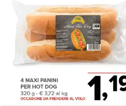 Maxi panini per hot dog