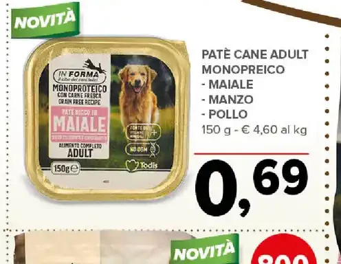 Paté cane adult monoproteico