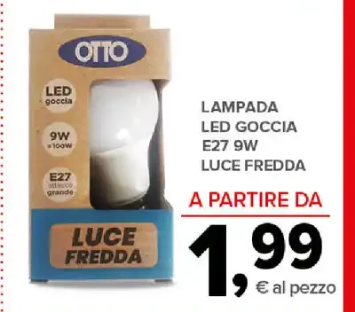 Lampada LED goccia E27 9W