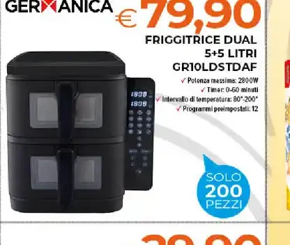Friggitrice dual 5+5 litri