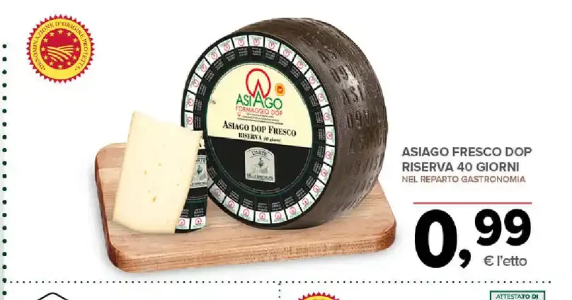 Asiago fresco DOP riserva 40 giorni