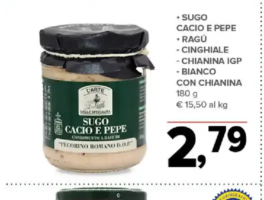 Sugo cacio e pepe