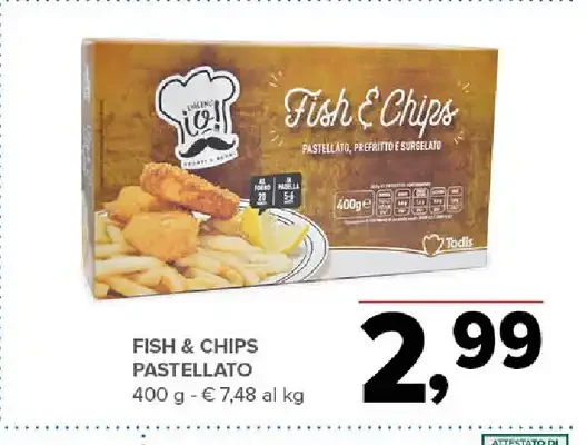 Fish & chips pastellato