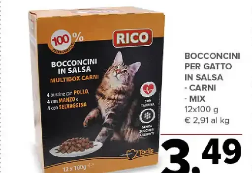 Bocconcini per gatto in salsa