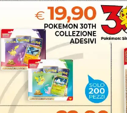 Pokemon 30th collezione adesivi