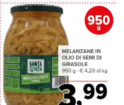 Melanzane in olio di semi di girasole