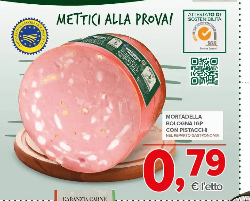 Mortadella Bologna IGP con pistacchi
