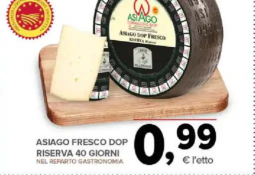 Asiago fresco DOP