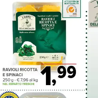Ravioli ricotta e spinaci
