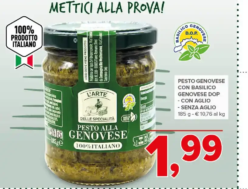Pesto alla genovese con basilico genovese DOP
