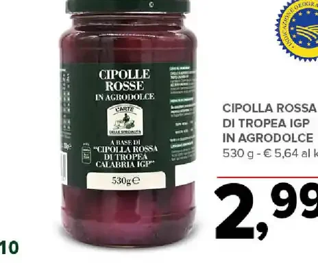 Cipolla rossa di Tropea IGP in agrodolce