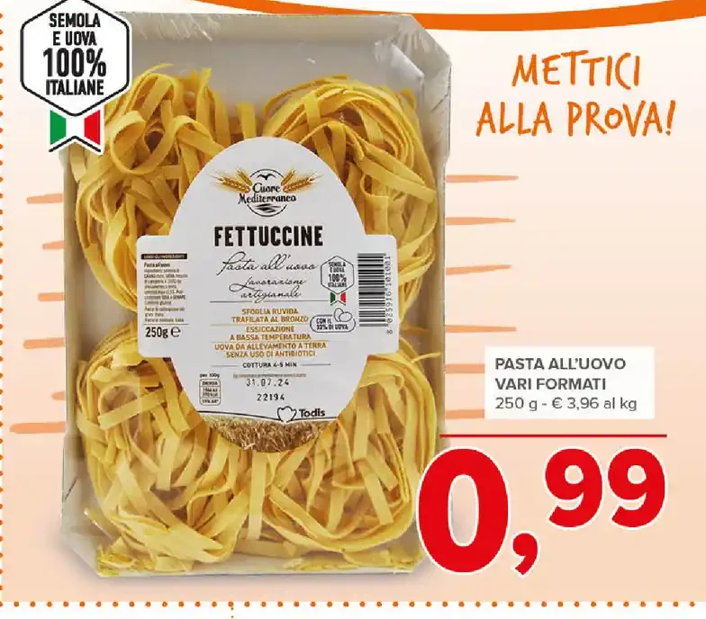 Fettuccine pasta all'uovo