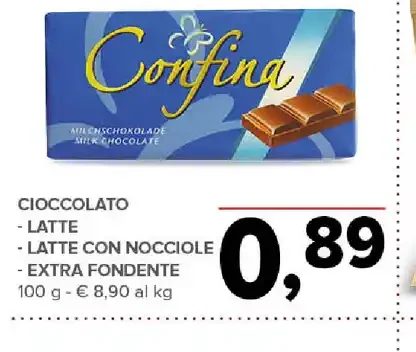 Cioccolato latte, latte con nocciole o extra fondente