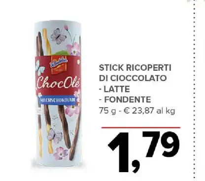 Stick ricoperti di cioccolato