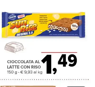 Cioccolata al latte con riso