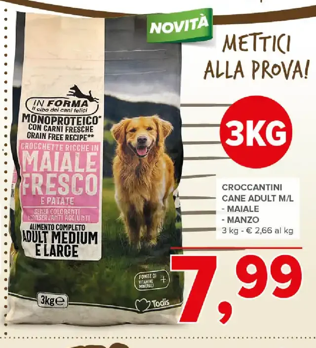 Croccantini cane adult M/L maiale-manzo