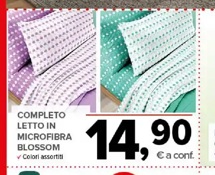Completo letto in microfibra 1 piazza