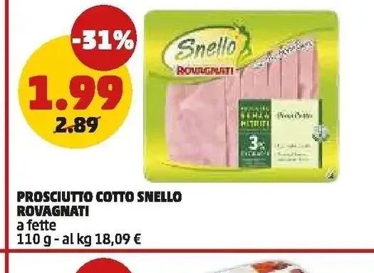 Prosciutto cotto Snello Rovagnati