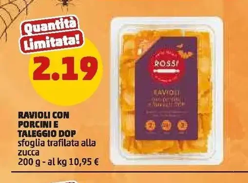 Ravioli con porcini e taleggio DOP