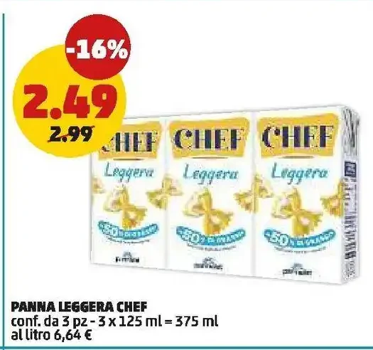 Panna leggera Chef
