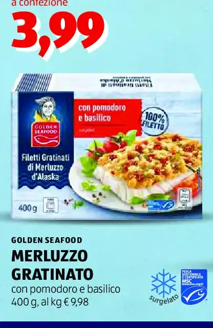 Merluzzo gratinato