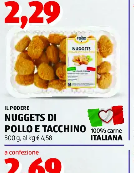 Nuggets di pollo e tacchino