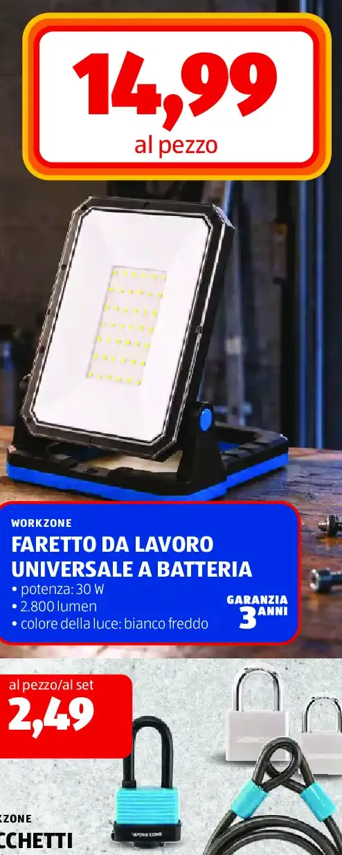 Faretti da lavoro universali a batteria