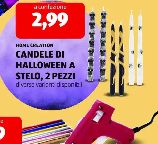 Candele di Halloween a stelo, 2 pezzi