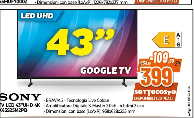 TV LED Sony 43 pollici