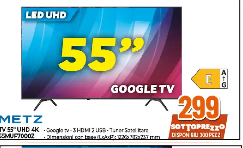 TV LED Metz 55 pollici