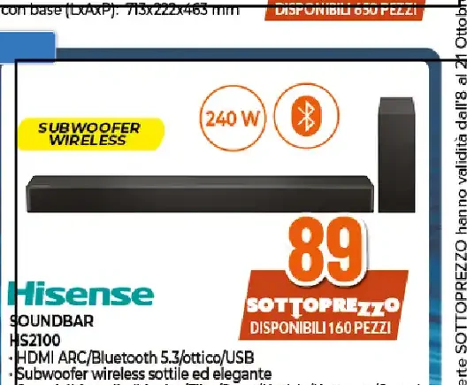 Soundbar Hisense HS2100