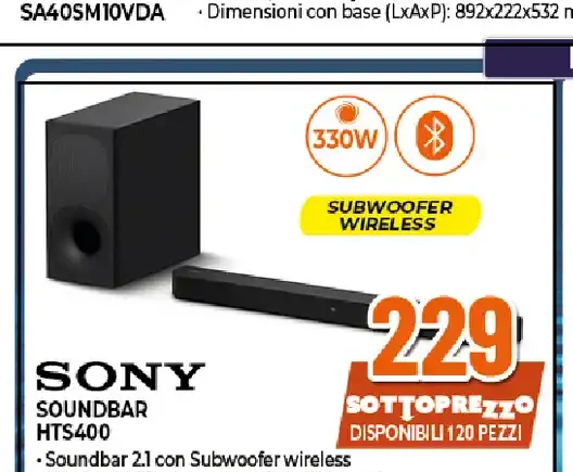 Soundbar Sony HTS400