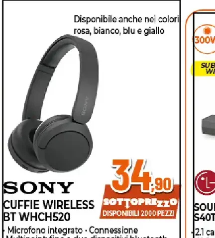 Cuffia wireless Sony WHCH520