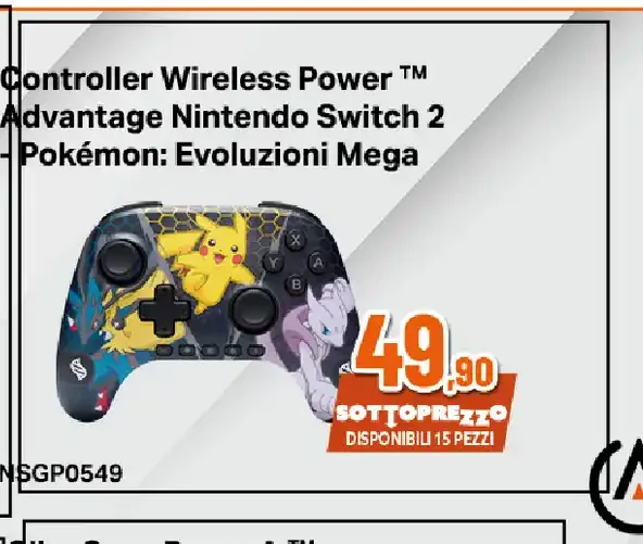 Controller wireless PowerA Nintendo Switch 2 Pokémon Evoluzioni Mega