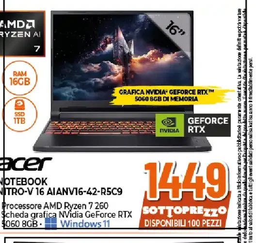 Acer Notebook Nitro V 16 ANV16-42-R5C9
